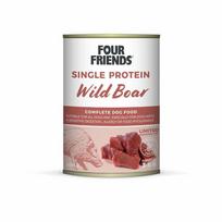 Four Friends Single Protein Wild Boar konservai suaugusiems šunims su šerniena, 400 g