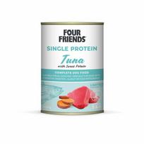 Four Friends Single Protein Tuna With Sweet Potato konservai suaugusiems šunims su tunu ir saldžiosiomis bulvėmis, 400 g