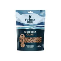 PrimaDog Wild Bites Quail With Hawthorn Berries begrūdis skanėstas šunims su putpeliena ir gudobelės uogomis, 150 g
