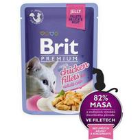 Brit Premium Cat Delicate Fillets In Jelly With Chicken drėgnas maistas suaugusioms katėms, 85 g