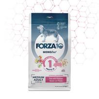 Forza10 Medium Mono DIET Kiauliena ir bulvės sausas maistas vidutinio dydžio suaugusiems šunims su kiauliena ir bulvėmis, 1.5 kg