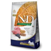 Farmina N&D Low Grain Adult Mini Jautiena, mėlynės mažgraudžių sausas maistas suaugusiems mažų veislių šunims, 800 g