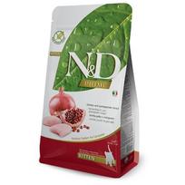 Farmina N&D Kitten Grain Free Chicken Pomegranate sausas maistas kačiukams, viščiukams, nėščioms ir žindančioms katėms, su vištiena ir granatais, 5 kg