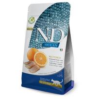 Farmina N&D Cat Grain Free Neutered bekarūninis sausas pašaras sterilizuotoms katėms Žuvys, apelsinai, 1.5 kg