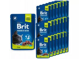 Brit Premium Cat Pouch Lamb For Sterilised konservai sterilizuotiems katams su ėriena mėsa, 24 vnt. x 100 g