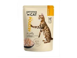 PrimaCat Classics Poultry be grūdų drėgnas maistas suaugusioms katėms želė, 85 g