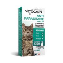 Vetocanis natūralūs repelentiniai lašiukai katėms, 2x1.2ml