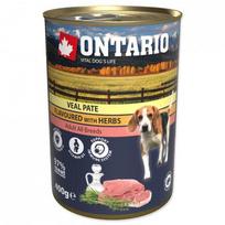 Ontario Dog Veal Pate With Herbs konservai suaugusiems šunims su veršiena ir žolelėmis, 400 g