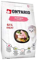 Ontario Cat Kitten Chicken sausas maistas kačiukams, nėščiosioms ir žindančioms katėms su vištiena ir kalakutiena, mažai grūdų, 2 kg