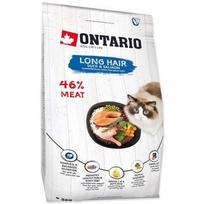 Ontario Cat Longhair sausas maistas ilgaplaukiams suaugusiems katėms su lasiu ir Antarkties kriliu, 2 kg