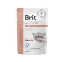 Brit Grain Free Veterinary Diets Renal bekvilis gydomasis drėgnas maistas katėms su lėtiniu inkstų nepakankamumu, 85 g