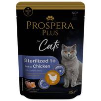 Prospera Plus Pouch Sterilized 1+ Chicken Carrot drėgnas maistas sterilizuotoms katėms su vištiena ir morkomis, 85 g