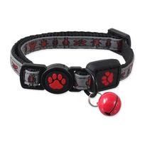 Active Cat Collar Reflective XXS Red atspindintis antkaklis katėms ir kačiukams, reguliuojamas, su varpeliu, 1x16-22 cm