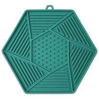 Epic Pet Lick&Snack Hexagon Green silikono laižymo kilimėlis šunims ir katėms, 17x15 cm