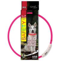 Dog Fantasy LED antkaklis šunims, nailoninis, rožinis, 65 cm