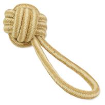 Dog Fantasy Jute Ball Tugger virvė šunims su kamuoliu ir kilpa, 28 cm
