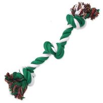 Dog Fantasy 3 Knots Rope Toy medvilnės virvės-žaislas šunims su trimis mazglais, žaliai-balta, 40 cm