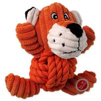 Dog Fantasy Safari Squeaking Tiger With Knot žaislas šunims su cyptuku ir virve, 18 cm