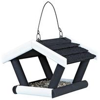 Trixie Natura Hanging Bird Feeder lauko paukščių lesykla iš medžio, juoda/balta, 17 × 19 × 14 cm