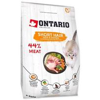Ontario Cat Shorthair be grūdų sausas maistas suaugusioms trumpaplaukiams katėms su antiena ir vištiena, 0,4 kg