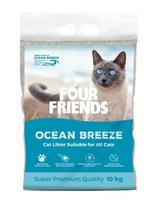 Four Friends Cat Litter Ocean Breeze bentonitinės kraiko granulės katėms su vandenyno vėjelio aromatu, 10 kg