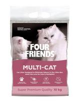 Four Friends Cat Litter Unscented Multi-Cat bentonitinės kraiko granulės katėms be kvapo, daugeliui kačių, 10 kg