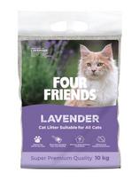 Four Friends Cat Litter Lavender bentonitinės kraiko granulės katėms su levandų aromatu, 10 kg