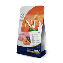 Farmina N&D Grain Free Neutered begrūdis sausas maistas sterilizuotoms katėms su ėriena, mėlynėmis ir moliūgu, 5 kg