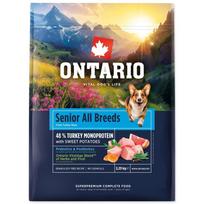 Ontario Senior All Breeds Monoprotein Turkey & Sweet Potatoes sausas maistas šunims senjorams su kalakutiena ir saldžiaisiais bulvėmis, 2,25 kg