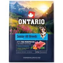 Ontario Senior All Breeds Monoprotein Tuna & Sweet Potatoes sausas maisto šunims senjorams, 2,25 kg