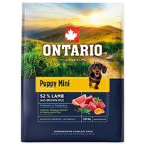 Ontario Puppy Mini Lamb & Brown Rice superpremium sausas maistas mažų veislių šuniukams, 2,25 kg