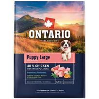 Ontario Puppy & Junior Large Chicken & Sweet Potatoes sausas maistas didelių veislių šuniukams ir jauniesiems šunims, 2,25 kg