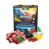 Ontario Adult Duck Pate Flavoured With Cranberries konservai suaugusiems šunims su antiena ir spanguolėmis, 800 g