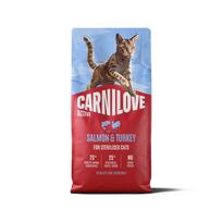 Carnilove Active Cat Salmon & Turkey Sterilised sausas maistas sterilizuotoms katėms su lašiša un kalakutiena, 6 kg