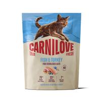 Carnilove True Fresh Cat Dry Fish&Turkey Adult Cat Sterilised sausas maistas sterilizuotoms suaugusiems katėms su žuvimi ir kalakutiena, 400 g