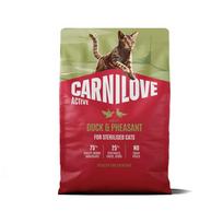 Carnilove Active Cat Duck & Pheasant Sterilised sausas maistas sterilizuotoms katėms su antiena ir fazanu, 2 kg