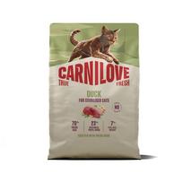 Carnilove True Fresh Cat Dry Duck Adult Cat Sterilised sausas maistas sterilizuotoms suaugusioms katėms su šviežia antiena, 2 kg