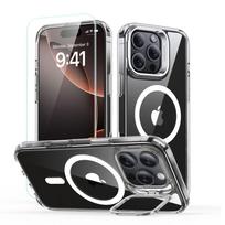 ESR MagSafe dėklas su stovu iPhone 16 Pro + stiklas, skaidrus
