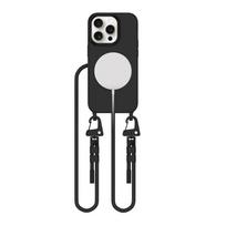 Tech-Protect MagSafe dėklas iPhone 15 Pro su dirželiu – juodas