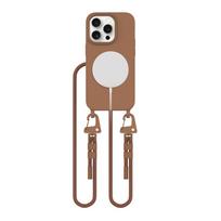 Tech-Protect MagNecklace MagSafe dėklas iPhone 15 Pro – rudas (su virvele)