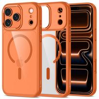 Tech-Protect MagMat MagSafe dėklas iPhone 17 Pro Max – skaidrus oranžinis