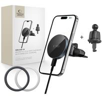 Tech-Protect automobilinis magnetinis MagSafe laikiklis mm15W-V5 oro grotelėms/CD lizdui - juodas