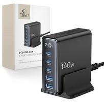 Tech-Protect DC140W-GAN 5-PORT PD140W/QC3.0 įkrovimo stotelė - juodas
