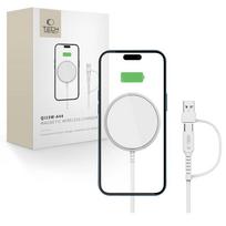 Tech-Protect QI15W-A44 magnetinis belaidis įkroviklis su MagSafe - baltas