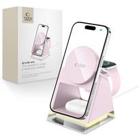 Tech-Protect 3in1 MagSafe indukcinis įkroviklis QI15W-A43 - rožinis