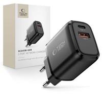 Tech-Protect sieninis įkroviklis NCA45W-GAN 2-Port USB-C / USB-A 45W - juodas