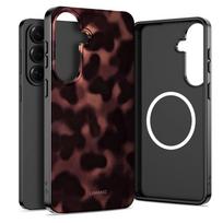 Tech-Protect Lamano MagSafe Case, skirta Samsung Galaxy A36 / A37 5G - Black and Brown