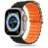 Tech-Protect IconBand Pro dirželis, skirtas Apple Watch 4/5/6/7/8/9/SE / Ultra 1/2 (42/44/45/49 mm) – oranžinė-juoda