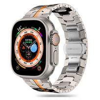 Tech-Protect nerūdijančio plieno apyrankė, skirta Apple Watch 4 / 5 / 6 / 7 / 8 / 9 / SE / Ultra 1 / 2 (42/44/45/49 mm) – titano oranžinė