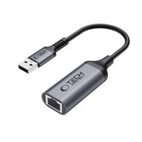 Tech-Protect UltraBoost USB-A 3.0 / Ethernet RJ45 1000Mbps adapteris – juodas